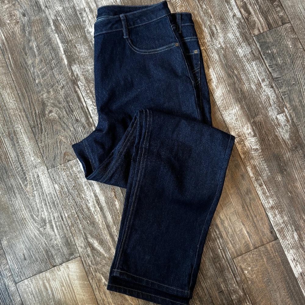 Apparel Collection dark denim pants.